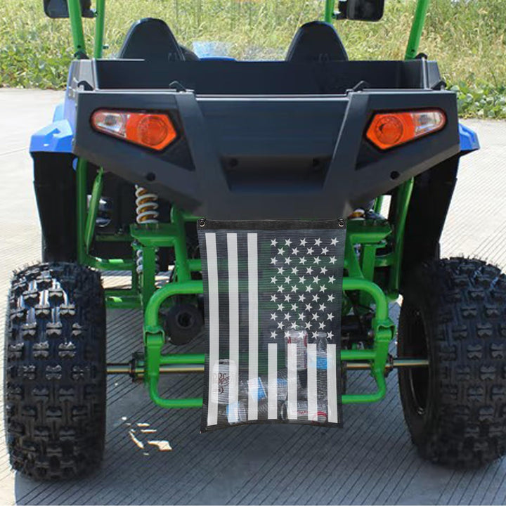 Telimocy front view showing American flag design and durable storage benefit