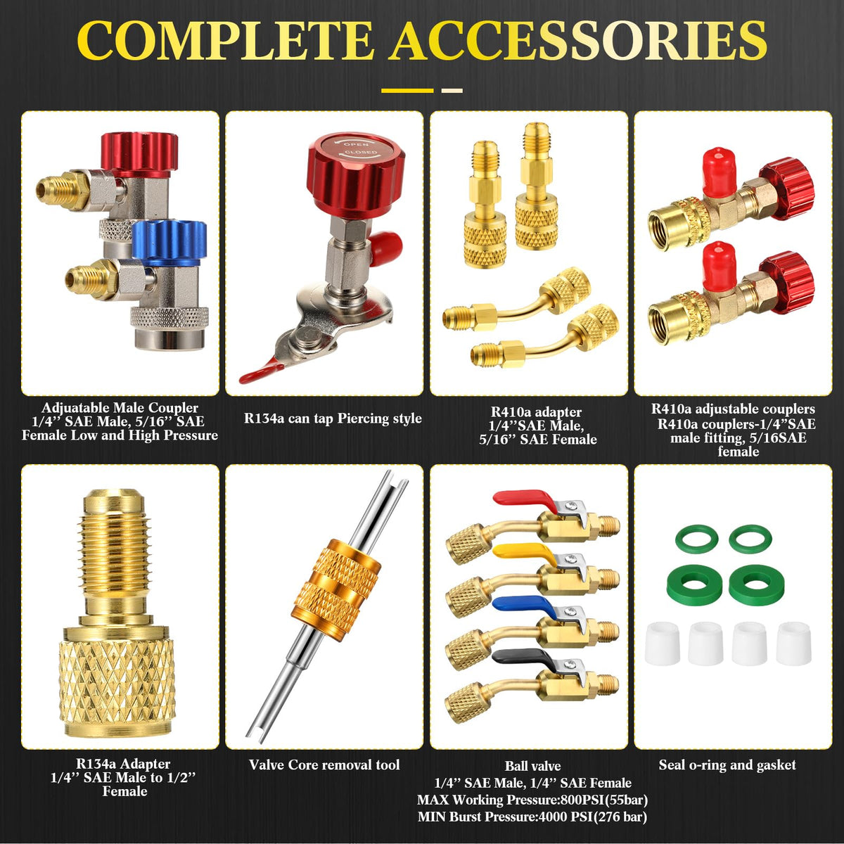 Tellegloww adapters and angled ball valves close-up highlighting leak-resistant seals