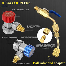 Tellegloww adjustable can tap and valve core remover for fast service operations