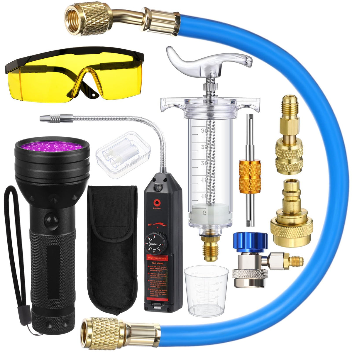 Tellegloww kit front layout showing all components and easy inspection benefit