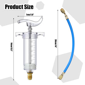 Tellegloww aluminum hand-push injector close-up for precise dosing