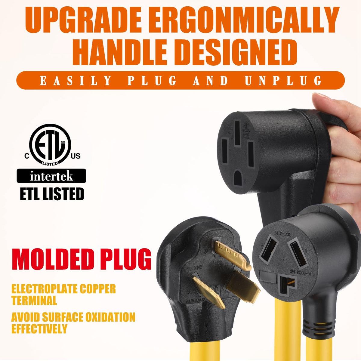 Tellegloww adapter plugged into dryer outlet powering EV charger for convenience