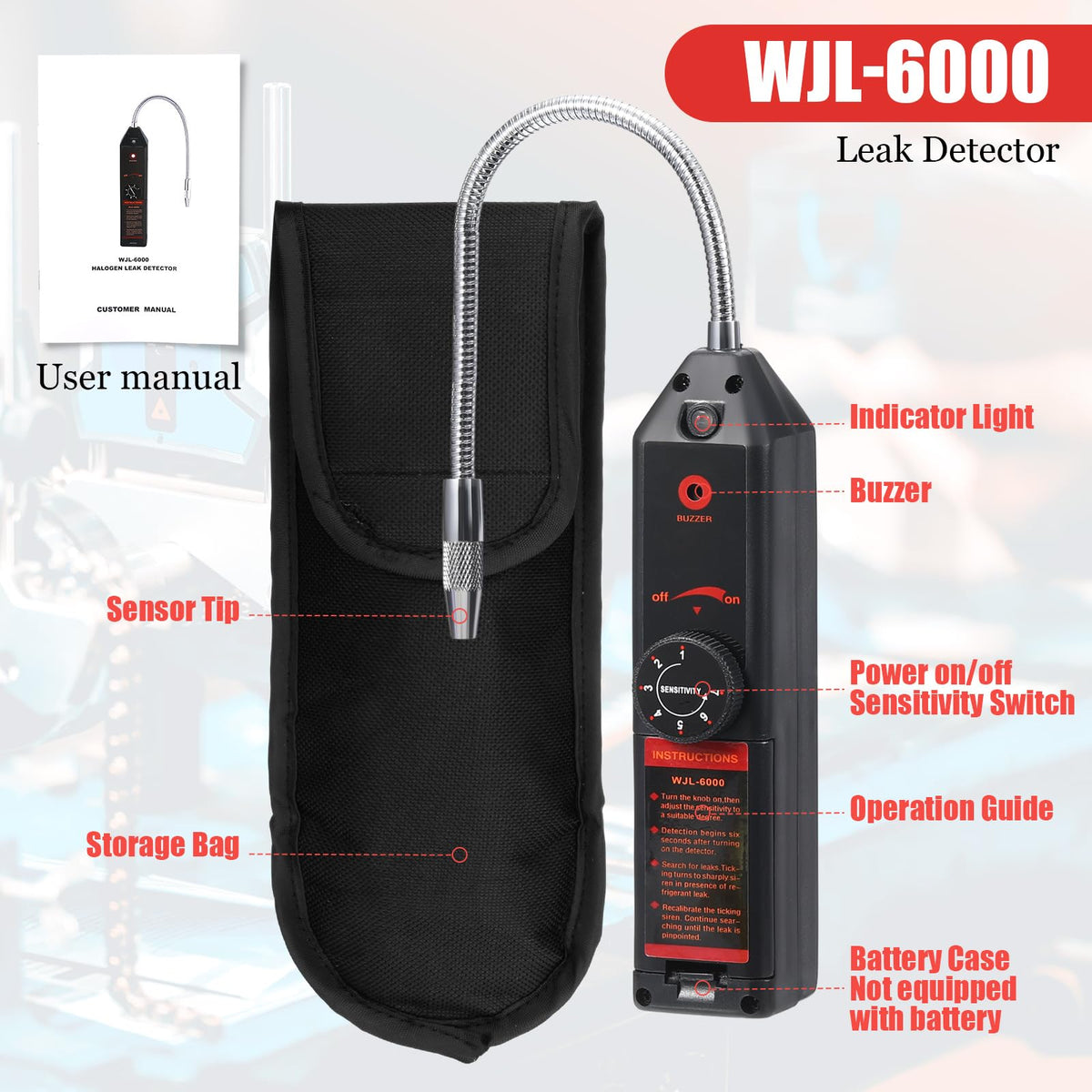 Tellegloww 68-LED UV flashlight in hand showing bright dye detection benefit