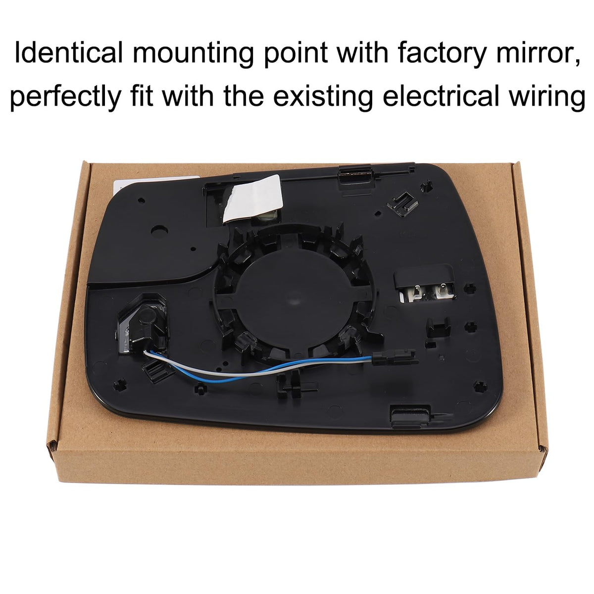 Tempsnow blind-spot detection indicator close-up on Ram 1500 mirror enhancing lane-change safety