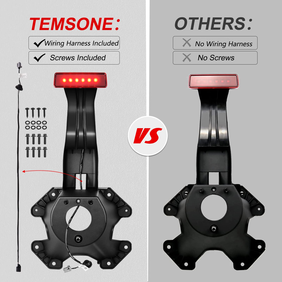 TEMSONE close-up of aluminum bracket detail, strong corrosion-resistant construction