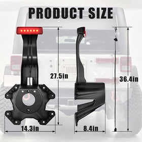 TEMSONE bracket next to tape measure, shows accurate OEM-fit scale