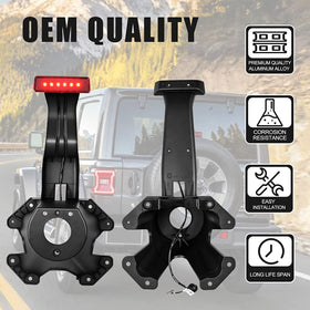 TEMSONE side profile of mounting bracket, engineered for correct tire alignment