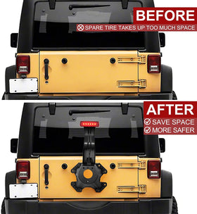 TEMSONE bracket installed on Jeep Wrangler JK, restores stock appearance