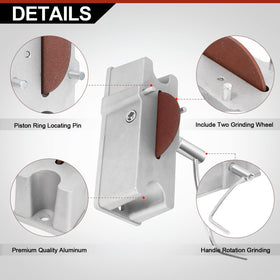 TEMSONE close-up of 120-grit carbide wheel highlighting durable cutting surface for precise filing