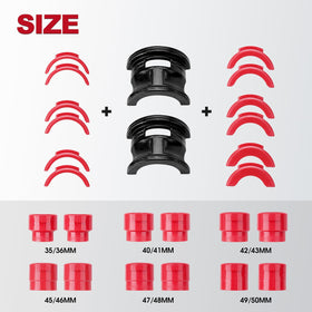 TEMSONE close-up of stepped adapters illustrating accurate fit and secure seating