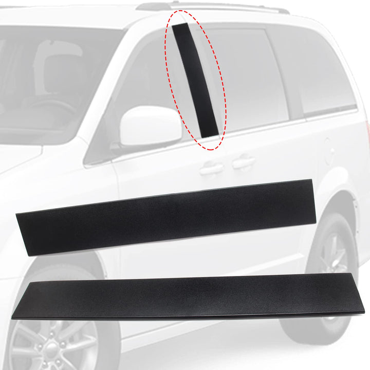 TEMSONE front B-pillar trims packaging showing both pieces and benefits