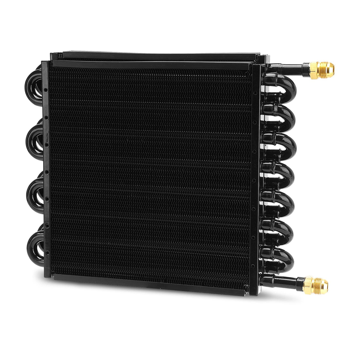 TEMSONE front view of cooler showing compact core and mounting tabs for easy fitment