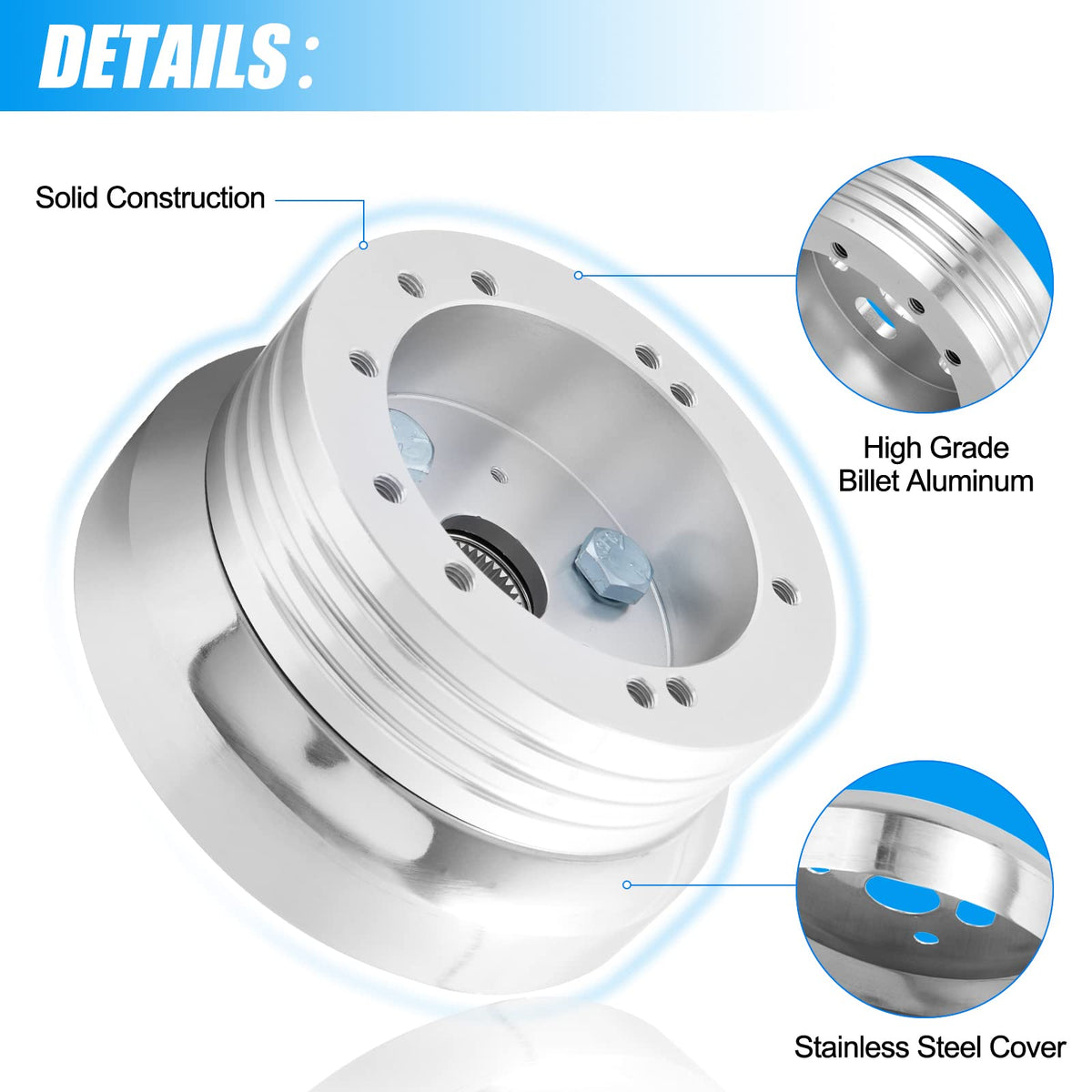 TEMSONE hub adapter close-up threading for precise fit and reliable fastening