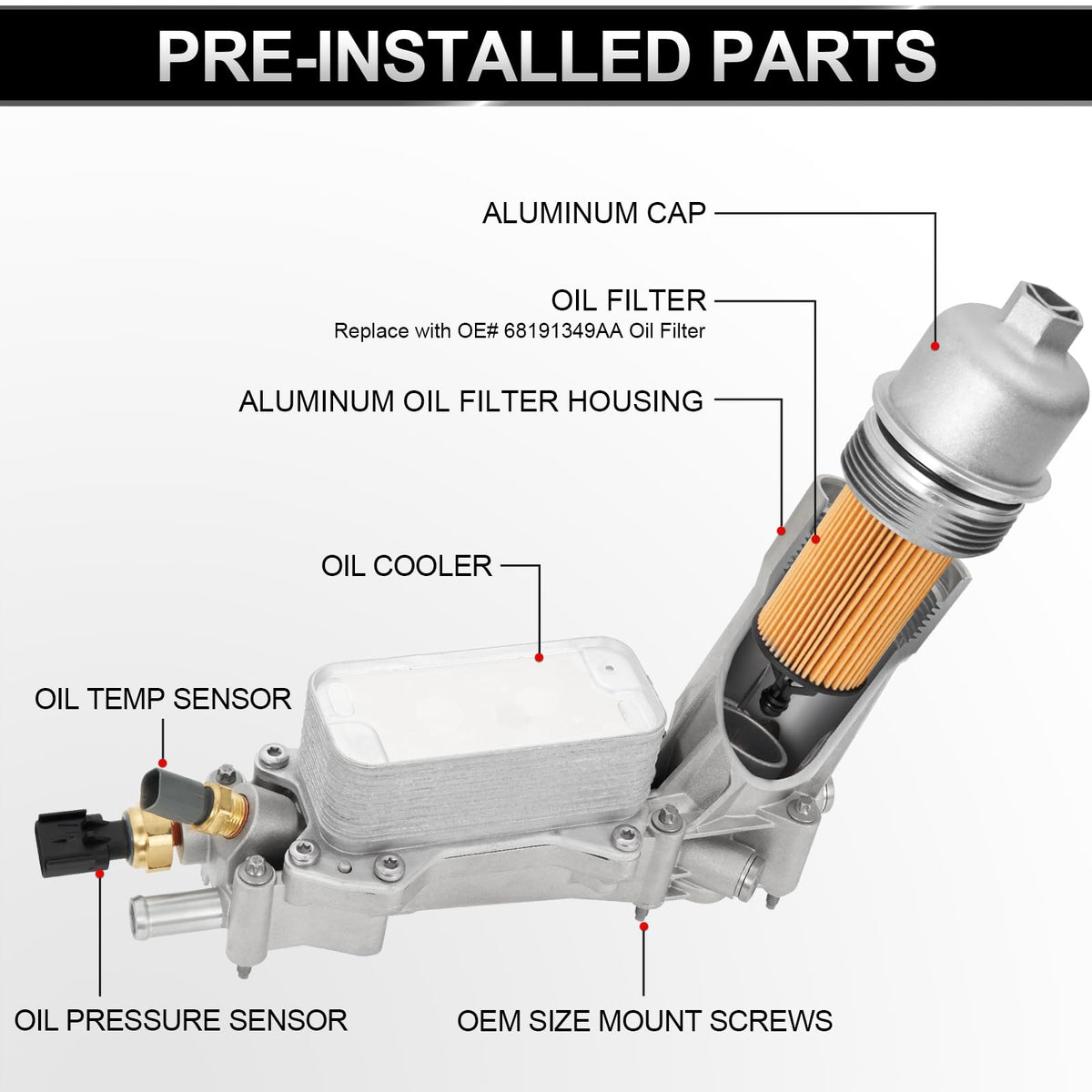 TEMSONE housing installed under hood demonstrating direct-fit convenience