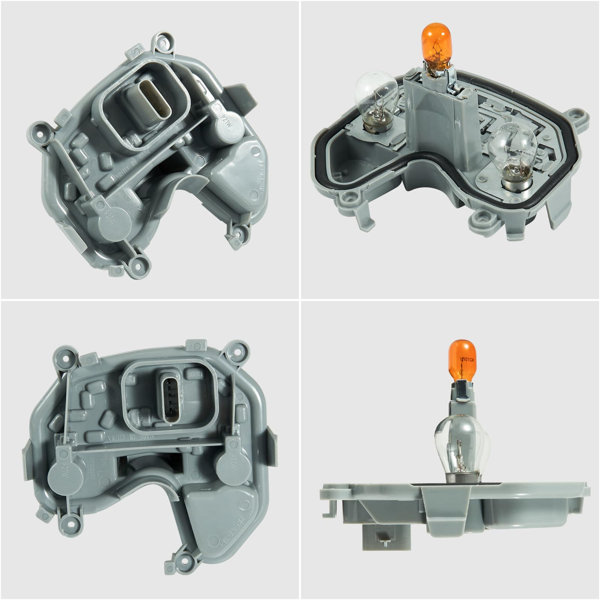 TEMSONE packaging contents laid out showing bracket, harness, and bulbs included