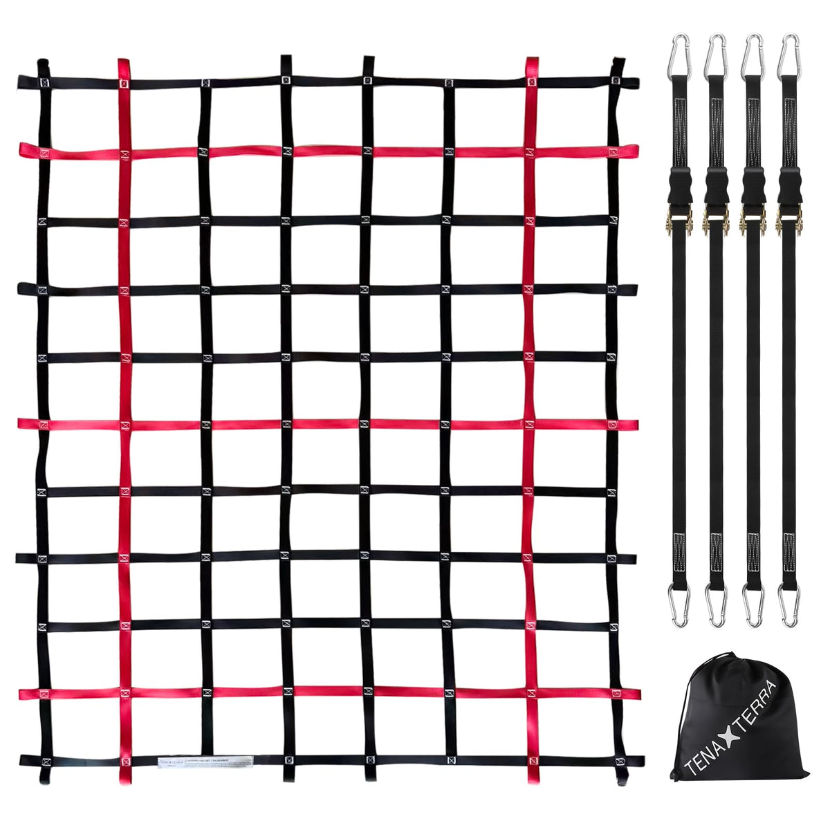 TENAXTERRA front packaging showing net and straps for clear kit identification and convenience