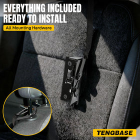 TENGBASE installed under rear seat giving quick access to hidden storage