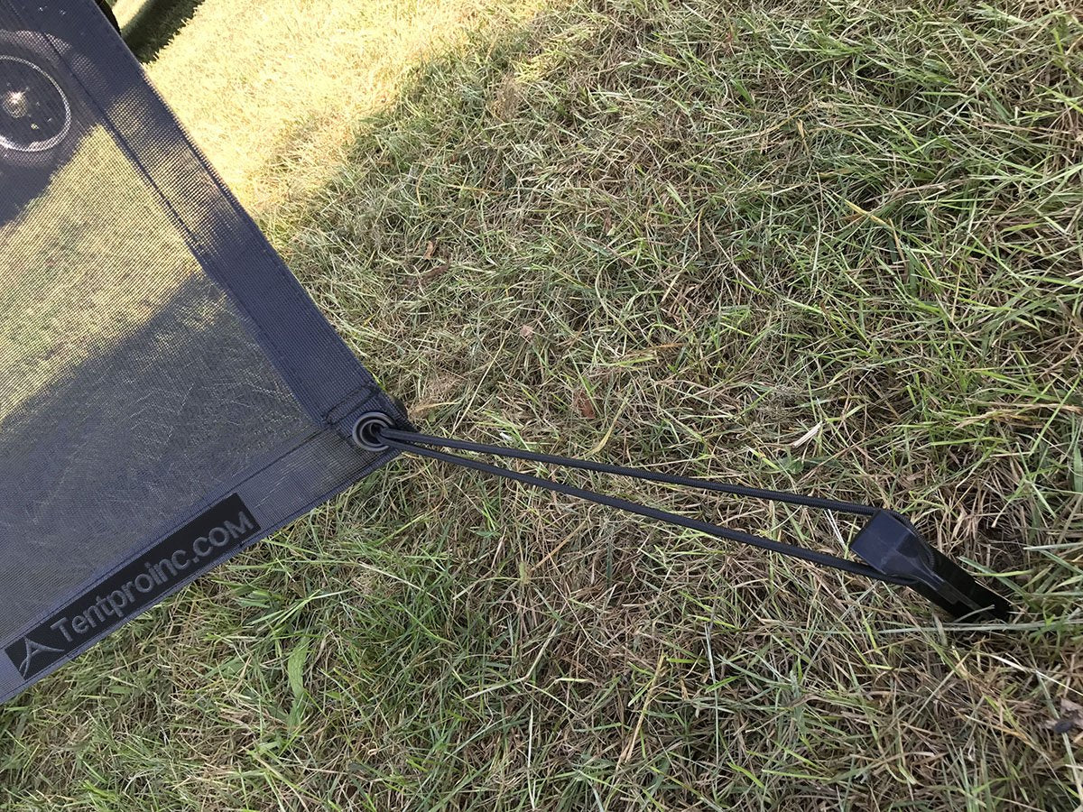 Tentproinc side view showing wind reduction and more stable shade