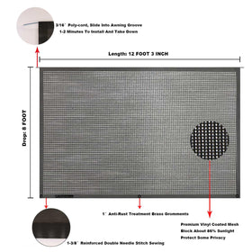 Tentproinc panel beside person for size and fit clarity