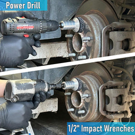 TEOFix kit cleaning a wheel hub face to improve wheel seating and balance