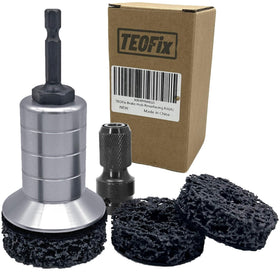 TEOFix kit staged on a garage bench to speed wheel service and prep