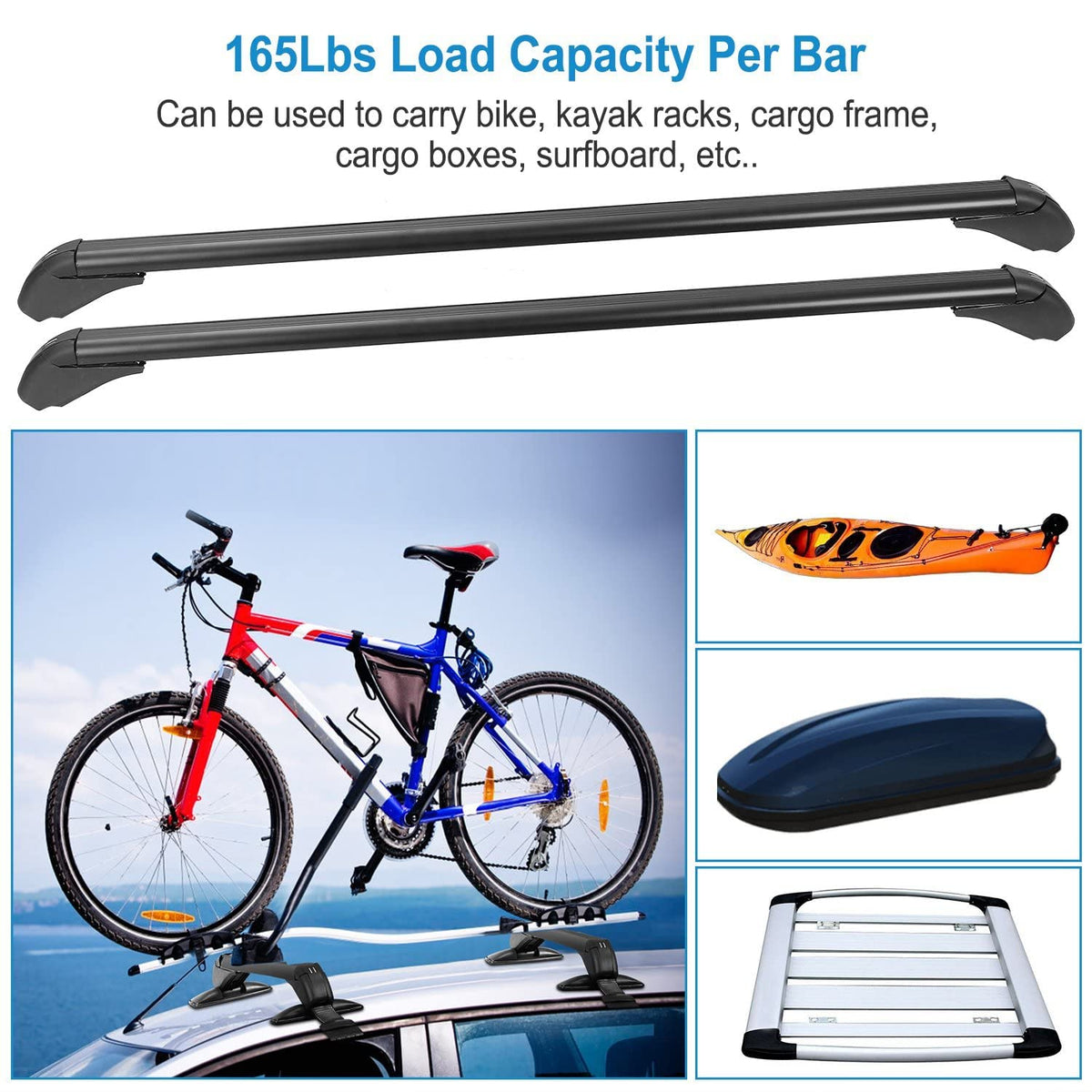 TeqHome cross bars mounted on car roof demonstrating stable, low-profile fit