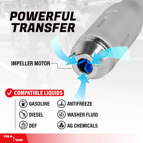 TERA PUMP battery compartment open for quick D-cell replacement