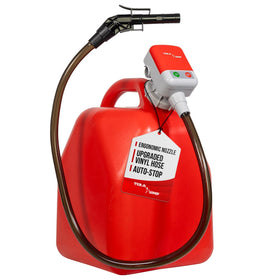 TERA PUMP front view showing compact pump and battery compartment for portable fueling