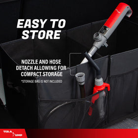 TERA PUMP packaging and label showing model and warranty details