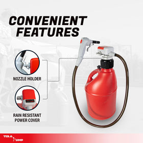 TERA PUMP beside a gallon jug for scale to show compact size advantage