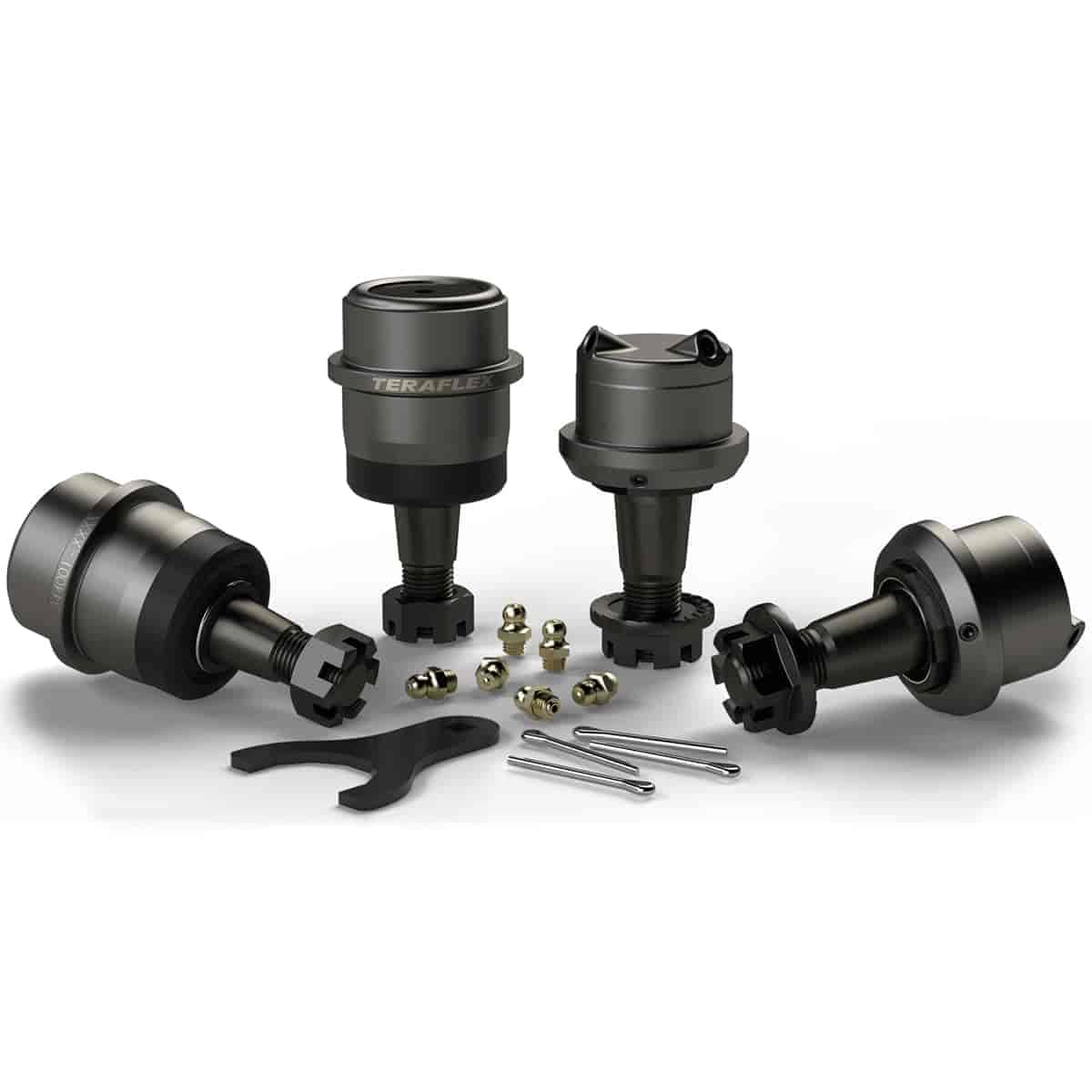TeraFlex ball joint kit front view showing components and durable finish for long life