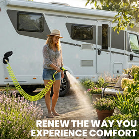 Terapaton rinsing a boat deck showing marine-grade durability and saltwater resistance