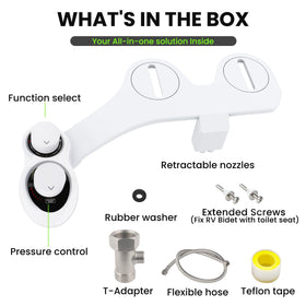 Terapaton waterline T-adapter and hose layout for quick RV plumbing hookup