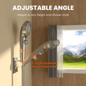 Terapaton shower in use inside RV showing comfortable handheld rinsing