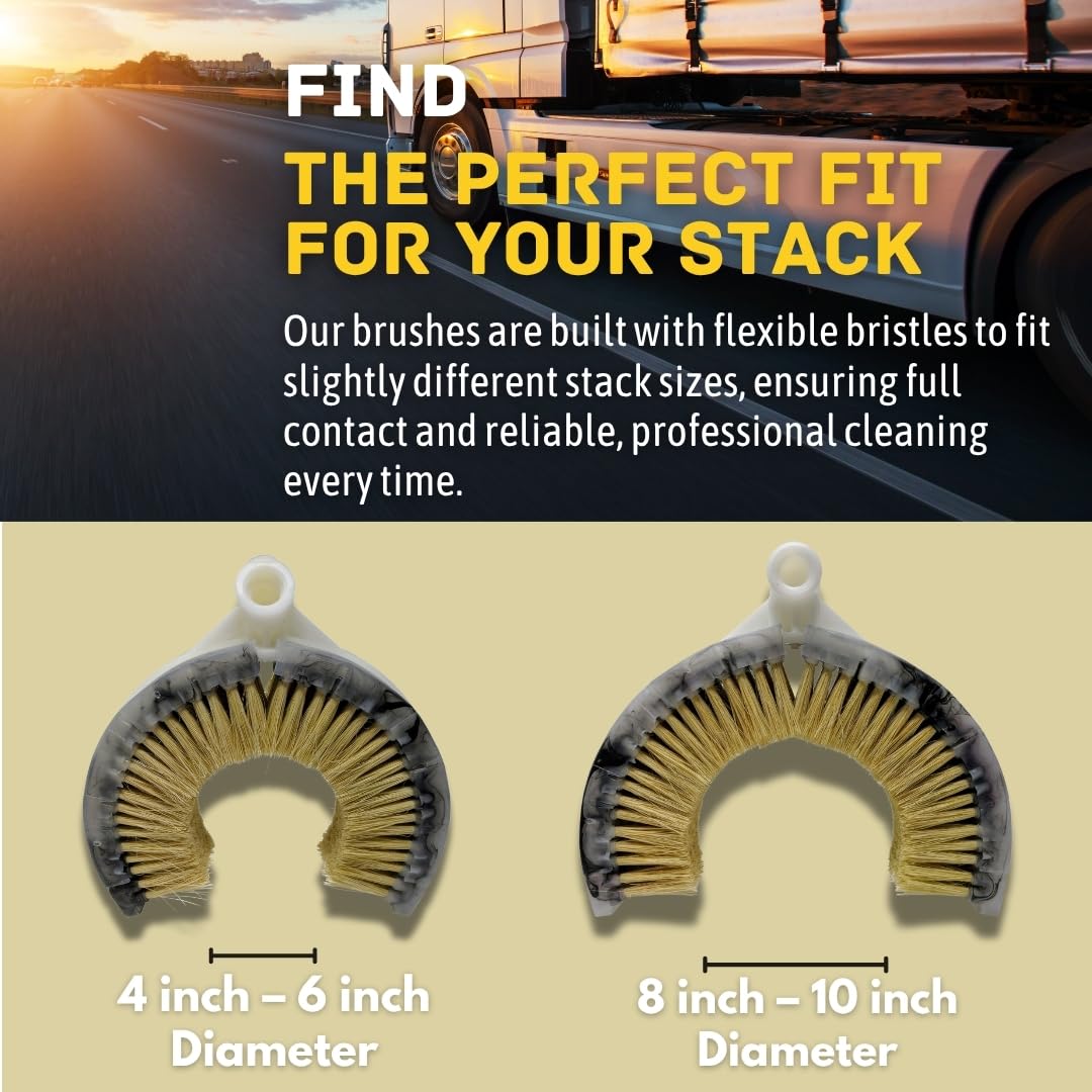 Teravan brush beside ruler showing scale to verify 8"–10" diameter fit for buyers