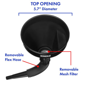 Terbold flexible hose attached bending into tight port