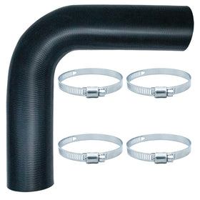 TERLIGSK front view of fuel filler hose kit showing clamps and elbow benefit: ready-to-install