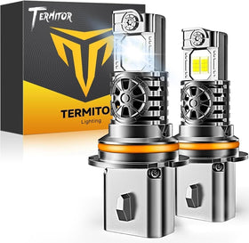 Termitor 9007 front view pack of two showing bright LED bulbs for better visibility