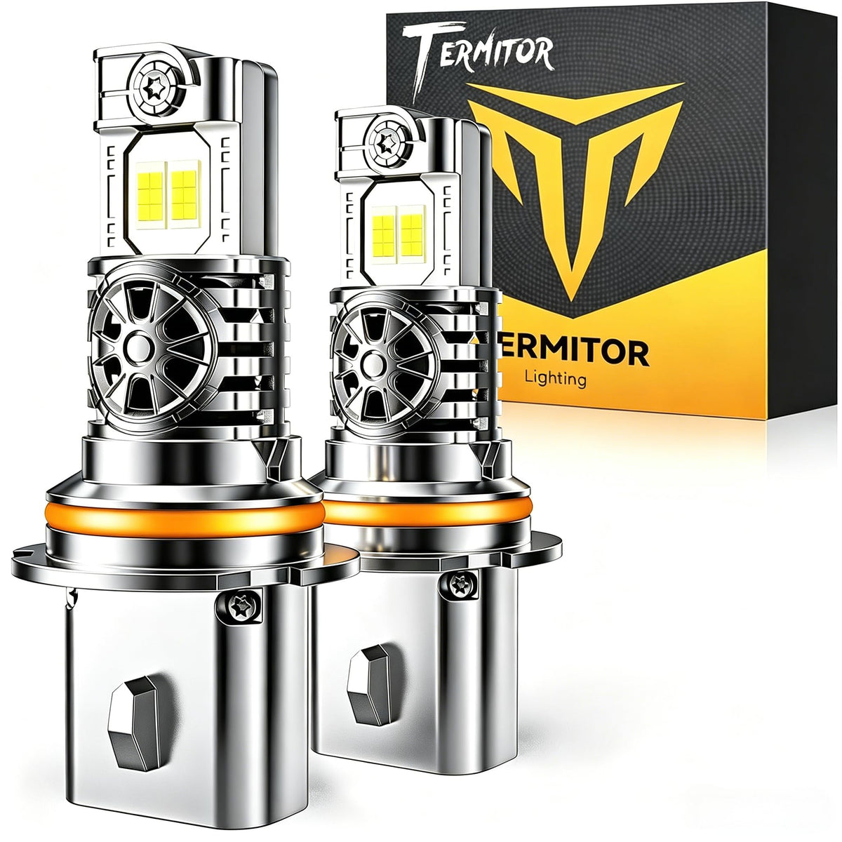 Termitor front view of 9007 bulb showing plug-and-play fit for quick installation