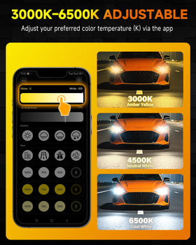 Termitor app temperature slider on smartphone showing color control for safer driving