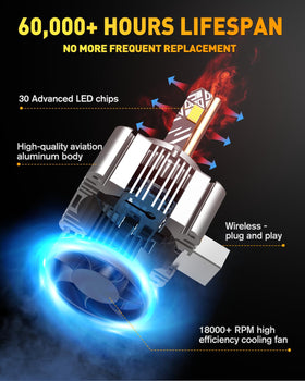 Termitor bulb mounted in headlight showing accurate fit and improved road visibility