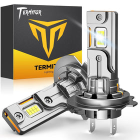 Termitor front packaging showing twin H7 LED bulbs and pack benefit