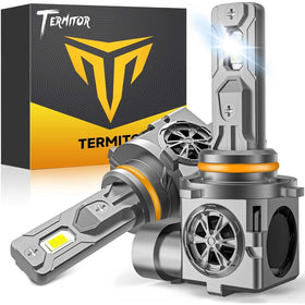 Termitor front view pack of 2 bulbs showing halogen-sized fit and immediate upgrade benefit