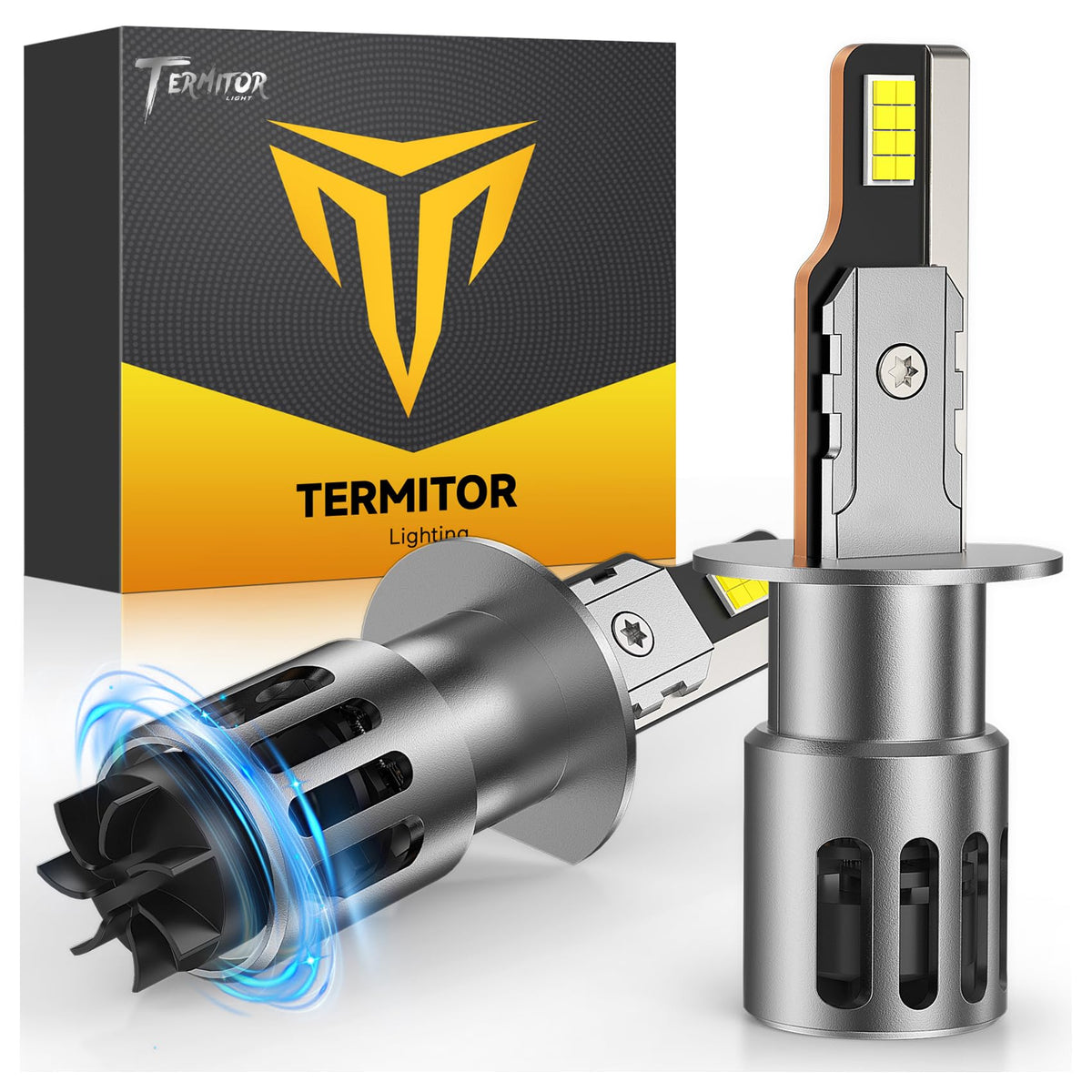 Termitor front view showing bulb design and quick installation benefit
