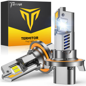 Termitor front view of H13/9008 bulb showing plug-and-play fit and improved visibility