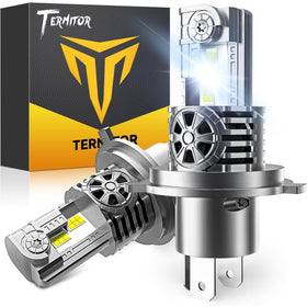 Termitor front view of H4/9003 bulb showing compact design and improved visibility