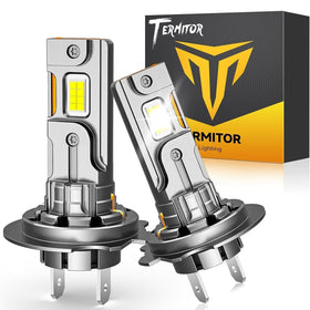 Termitor front view of pack of two H7 bulbs showing design and plug-and-play benefit