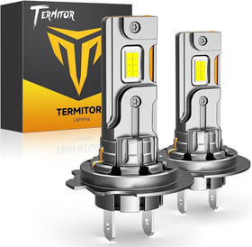 Termitor front view of H7 bulb showing compact 1:1 design and easy installation benefit