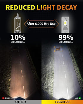 Termitor lifestyle shot on night road showing improved visibility
