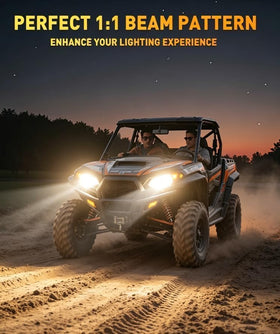 Termitor in truck driving at night, highlighting improved night visibility